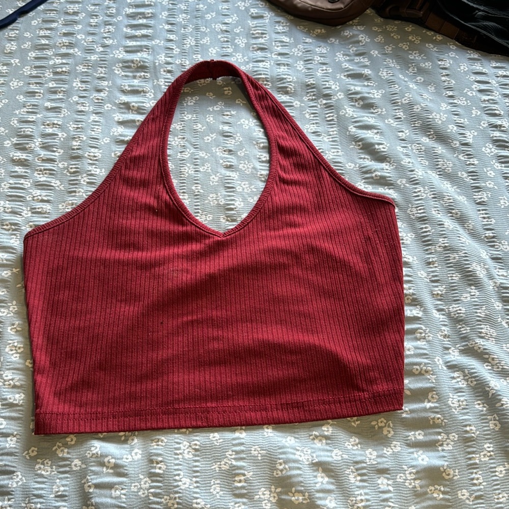Shein maroon halter top